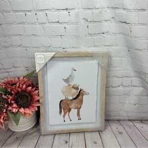 Baby Nursery stupell Stacked barnyard farm Animal Print watercolor framed